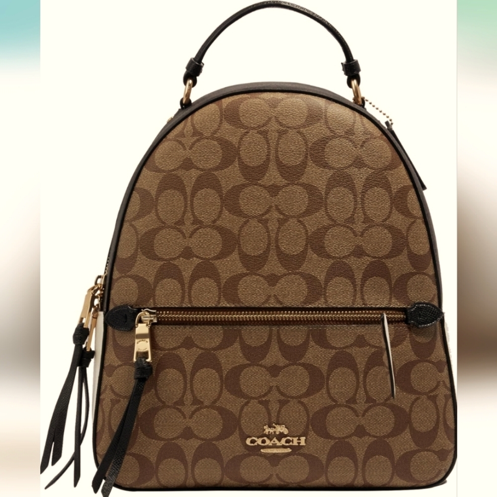 Coach Jordyn Backpack, Khaki Multi